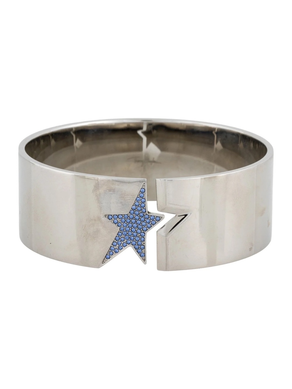 Thierry Mugler Steel Star Cuff Bracelet | Futuristic Statement Bangle - Picture 3 of 6